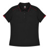 Hamilton Womens Polos Black Red
